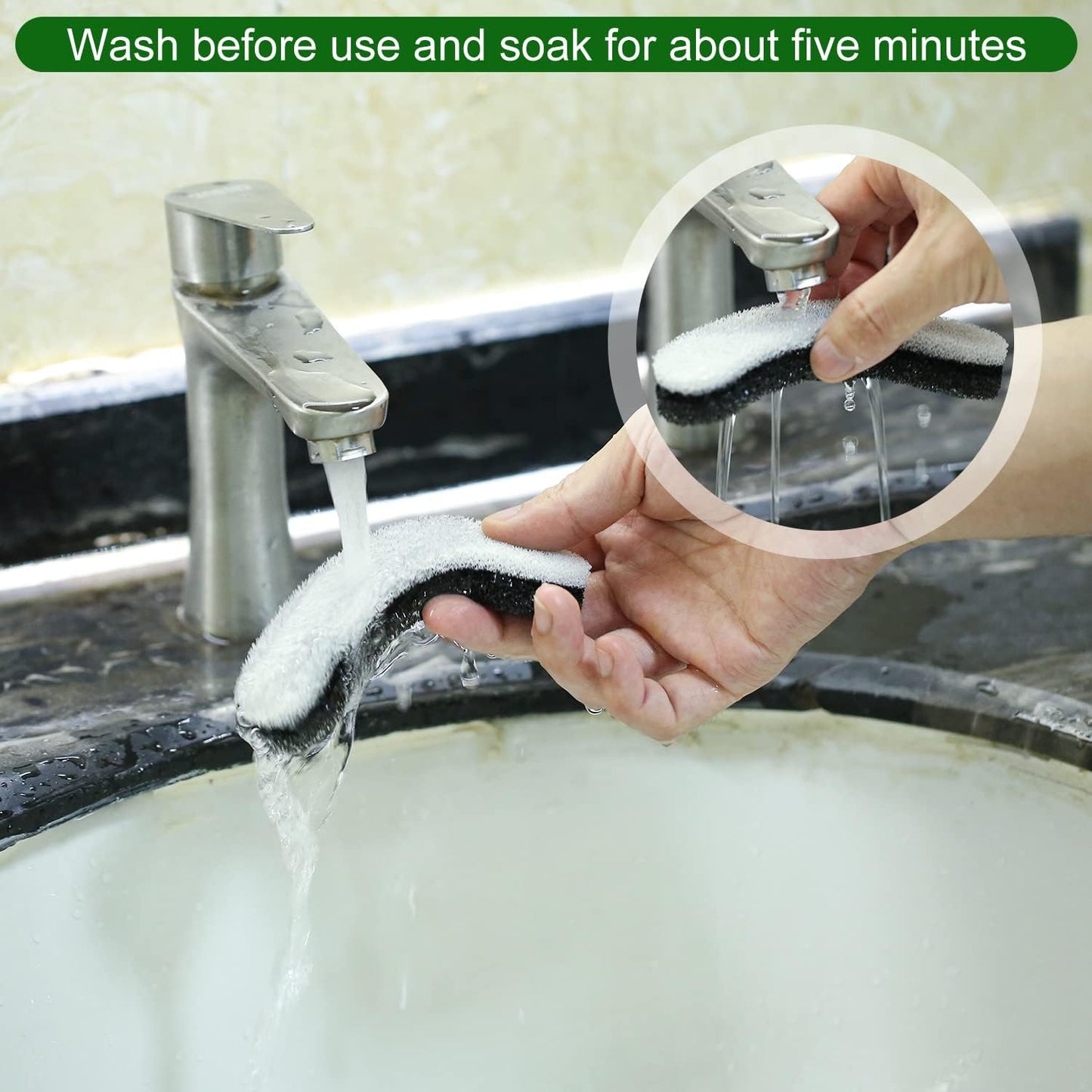 SAVITA 12pcs Cat Water Fountain Filters for NPET WF050 & WF100, Arc-Shaped Foam Sponge with Triple Filtration System