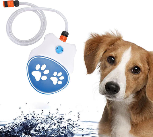Dog Activated Outdoor Water Sprinkler, Pet Drinking Fountain Feeder with Hose