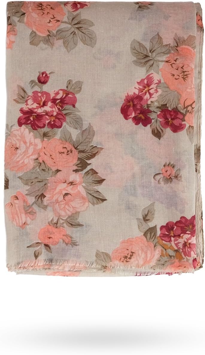 MIMOSITO Scarfs for Women Lightweight Floral Flower Fashion Wrap Shawl Fall Winter