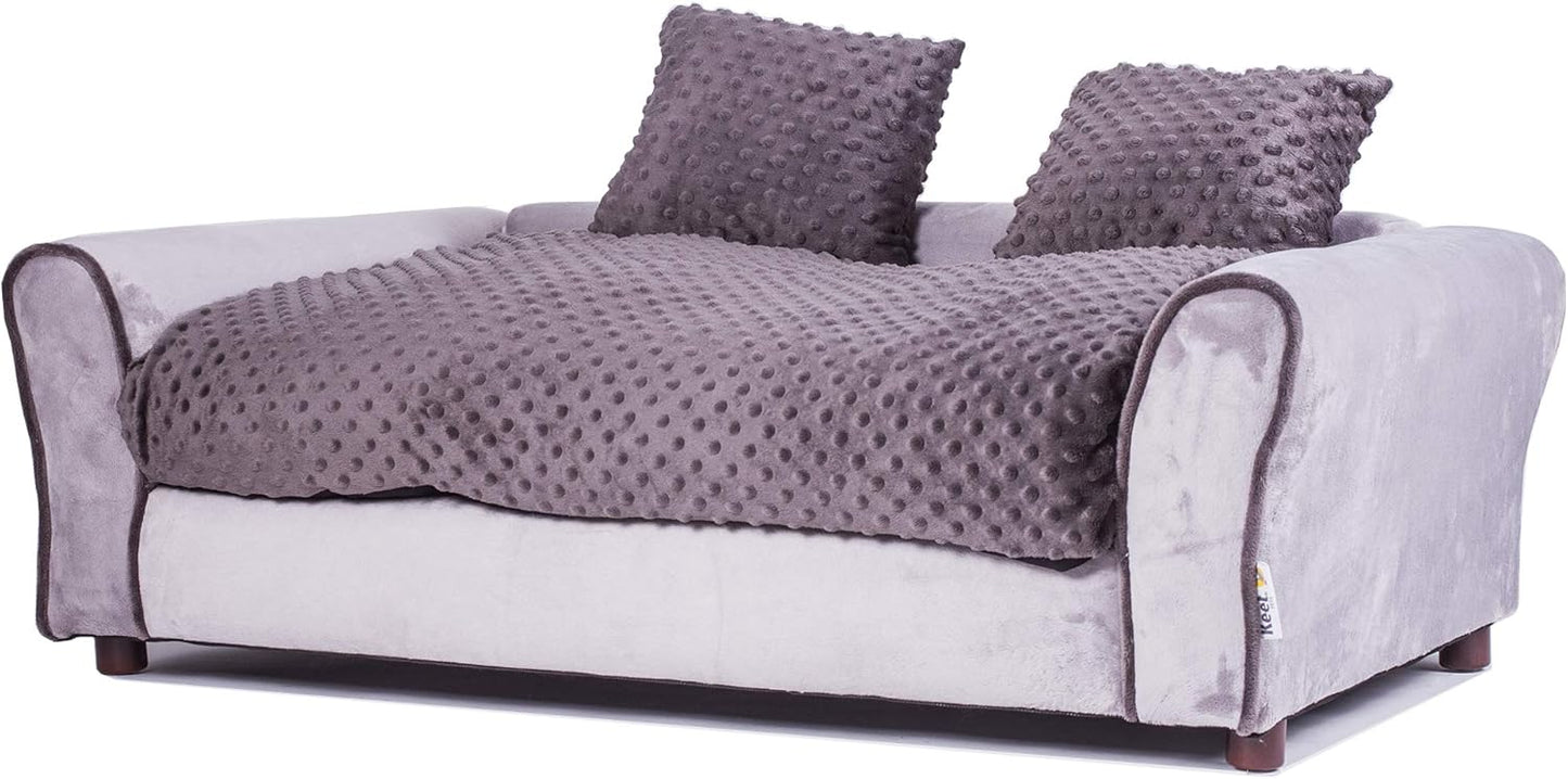 Keet Westerhill Pet Sofa Bed, Charcoal, Large (40x23x13)