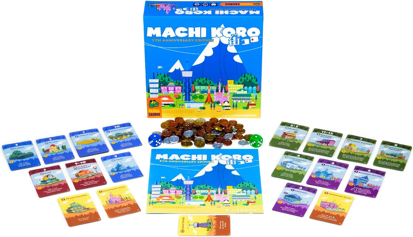 Machi Koro Board Game The Ultimate City-Building Game! Fast-Paced Dice Rolling Strategy Game for Kids and Adults, Ages 8+, 2-4 Players, 30 Minute Playtime, Made by Pandasaurus Games