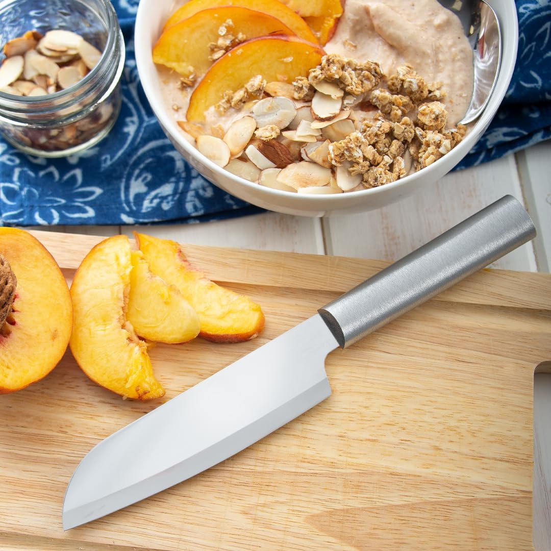 Rada Cutlery Cook’s Utility Knife (R140), 4.75" Stainless Steel Blade, Silver Handle