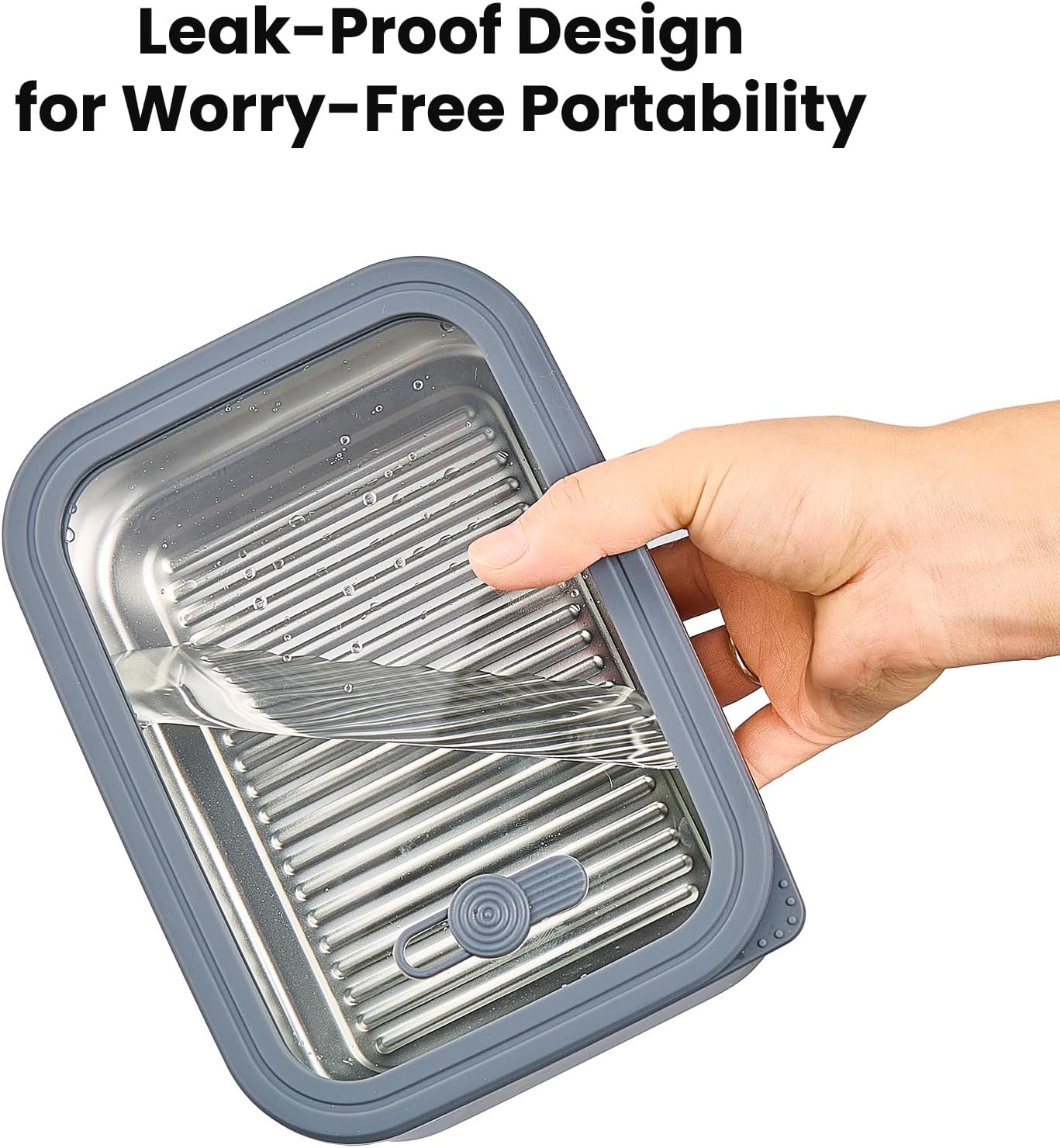 3 pcs Stainless steel food storage containers With lids，metal food storage containers with lids， lunch box，Easy Clean,Airtight & Leakproof for kitchen storage，Dishwasher safe (22oz+44oz+77oz)