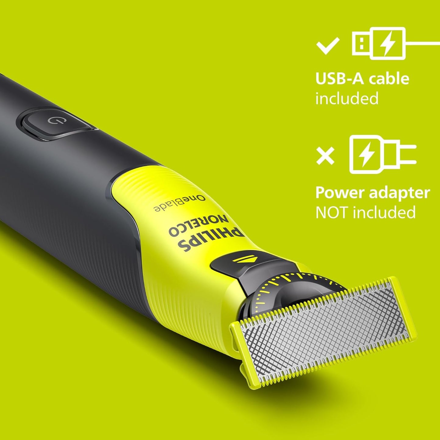 Philips Norelco OneBlade 360 with Connectivity Hybrid Face + Body, Electric Beard Trimmer, Shaver and Body Groomer Kit with 360 Blade Tech, 1x360 Blade, 5-in-1 Comb, Travel Case, Model QP4631/90