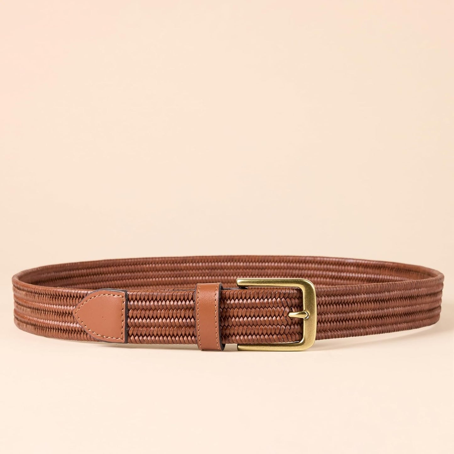 Amazon Essentials Men's Tubular Stretch Weave Belt