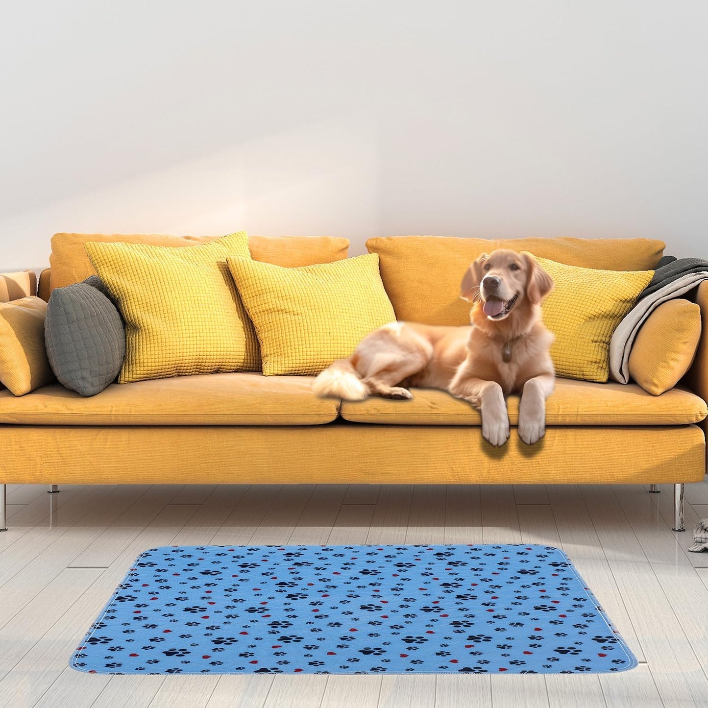 Washable Pee Pads for Dogs,2 Pack Large 18"x24" Super Absorbent Reusable Puppy Pads,Non-Slip 100% Waterproof Dog Pee Pads,Pet Training Pads for Couch, Crate, Potty Training,floor