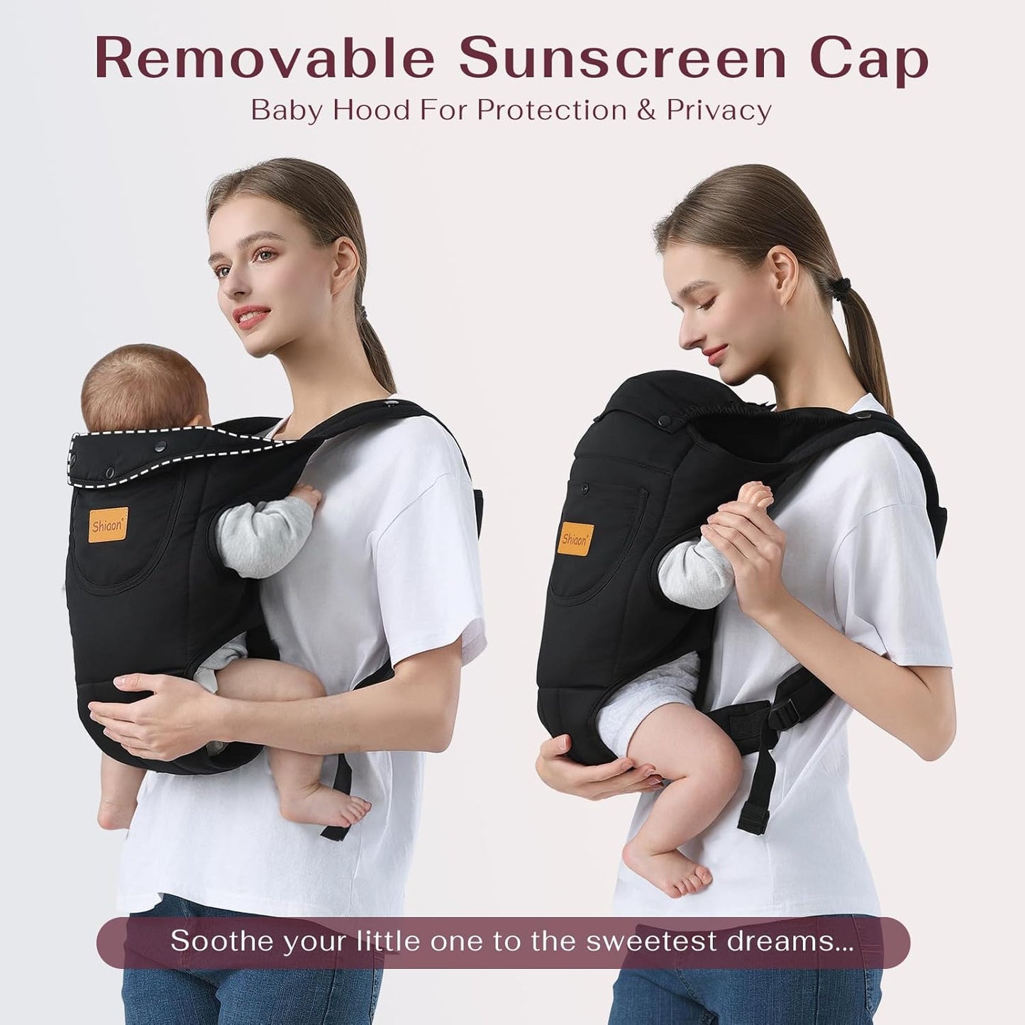 Baby Carrier Newborn to Toddler(7-30lbs), Toddler Carrier Baby Holder Carrier with Adjustable Shoulder Strap, Chest Carriers, Black