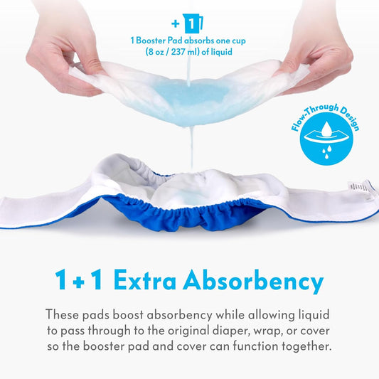 Paw Inspired Disposable Dog Diaper Booster Pads, Inserts for Male & Female Dog Diapers & Belly Bands, Flow-Through Design Adds Absorbency to Extend Diaper Use (30 Count)