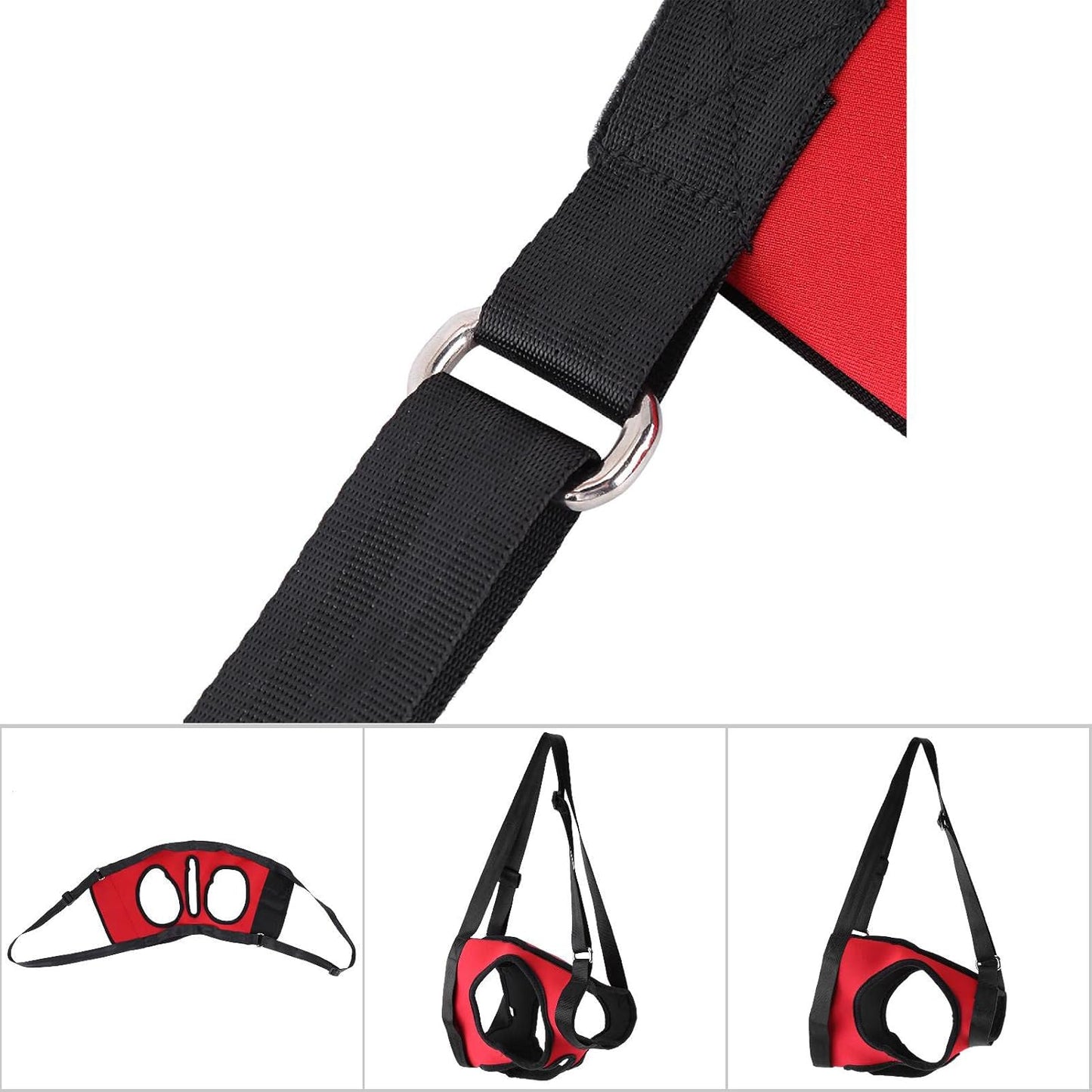 Oumefar Rear Leg Support Harness for Dogs, Elderly Injured Dog Mobility Aid Lifting Vest with Adjustable Straps, Assistance Harness for Stairs Car Travel, Front & Rear Harness Options (Large)