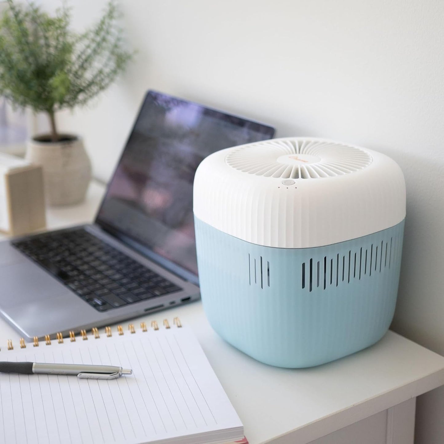 Crane Evaporative Humidifier With Wick Filter, Dishwasher Safe Tank, UV Light, Invisible Mist Evaporative Humidifiers for Bedroom, Nursery, Office, Easy Clean Humidifier 3.8L Tank, Up To 250 SQ FT