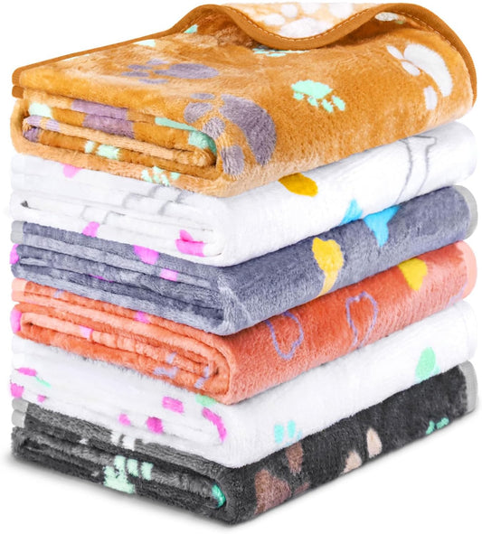6 Pcs Washable Guinea Pig Blankets Absorbent Small Animal Fleece Bedding Cage Liners Reusable Pet Pee Pad Sleep Mat Pad Cover for Hamster Ferret Rabbit Chinchilla Hedgehog (Grey, 24" x 35")