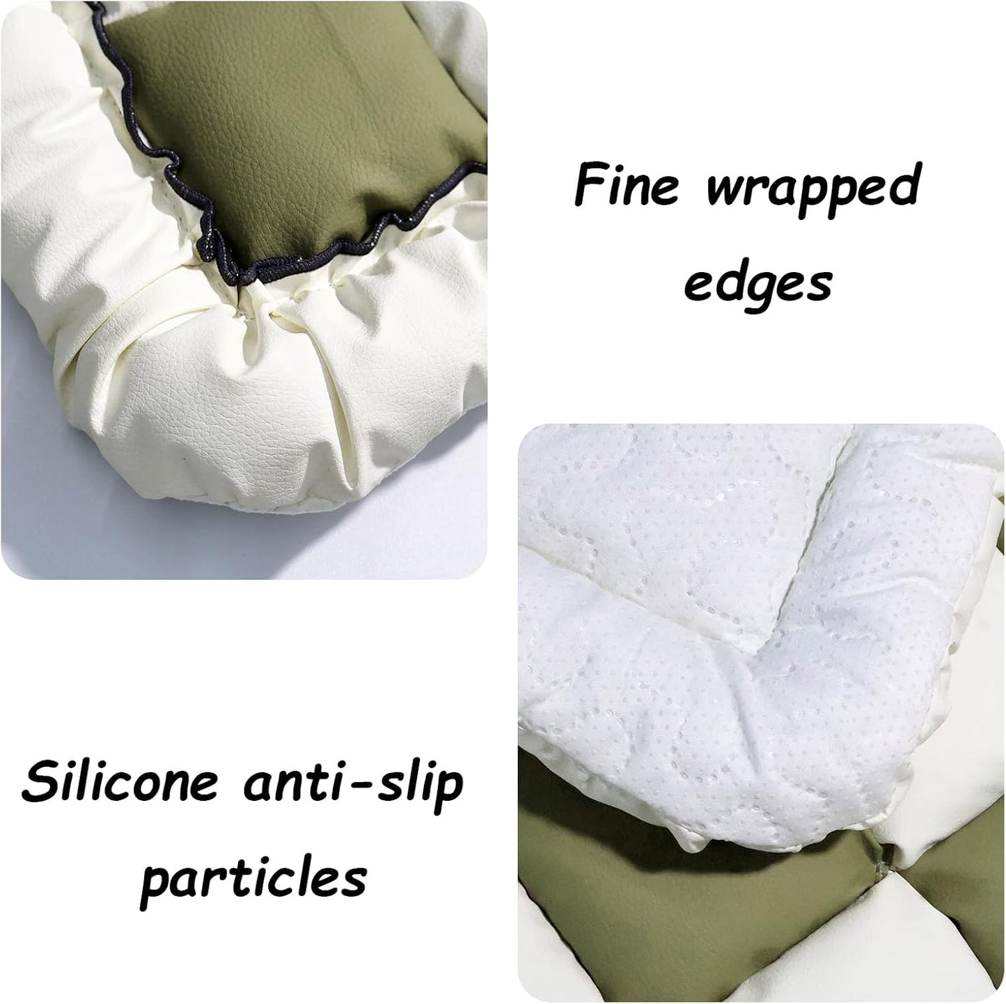 Dog Bed Mat for Car, Non-Slip Backseat Extender Pet Blanket, Plaid Leather Dog Bed Covers for SUV & Truck, Waterproof Travel Pad for Dogs, Scratch-Proof & Easy Clean (Green, 24.8 x 54 inch)