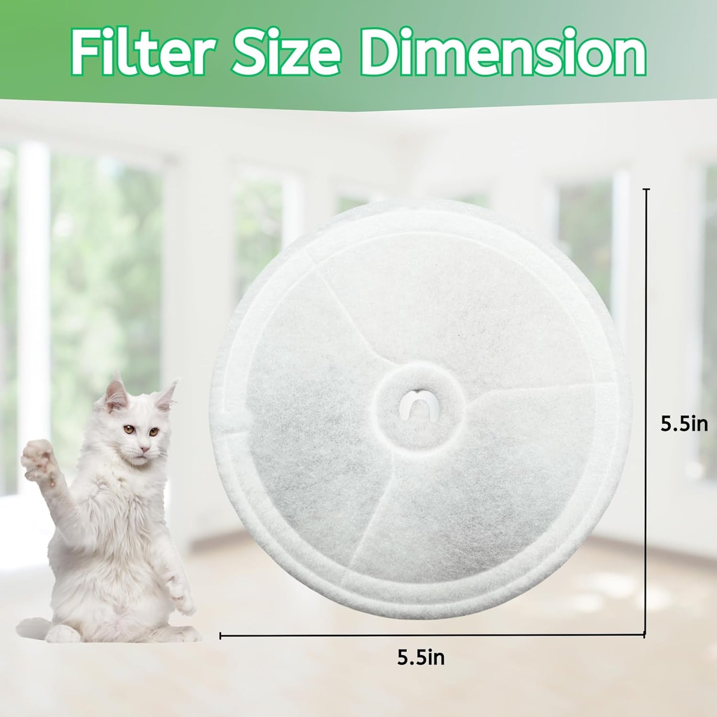 Nispira Cat Water Fountain Filter Replacements for Eversweet 2S/3/3 Solo/Solo SE Cybertail Pet Water Dispenser Triple Filtration, 6 Packs