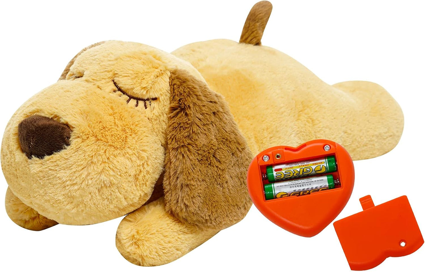 HonourHope Dog Heartbeat Toy for Anxiety Relief, Soft Plush Pet Calming Puppy Behavioral Training Aid, Companion Pillow for Dogs, Cats, and Kitties