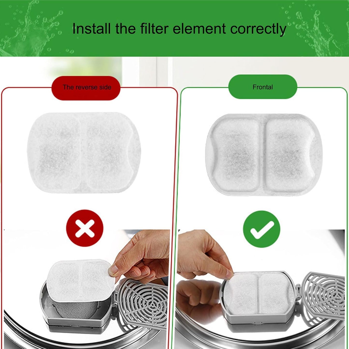 High Efficiency Pet Water Dispenser Filter And Foam Set For Pet Fountain 7L Drinking Dispenser Filter Replacement Set