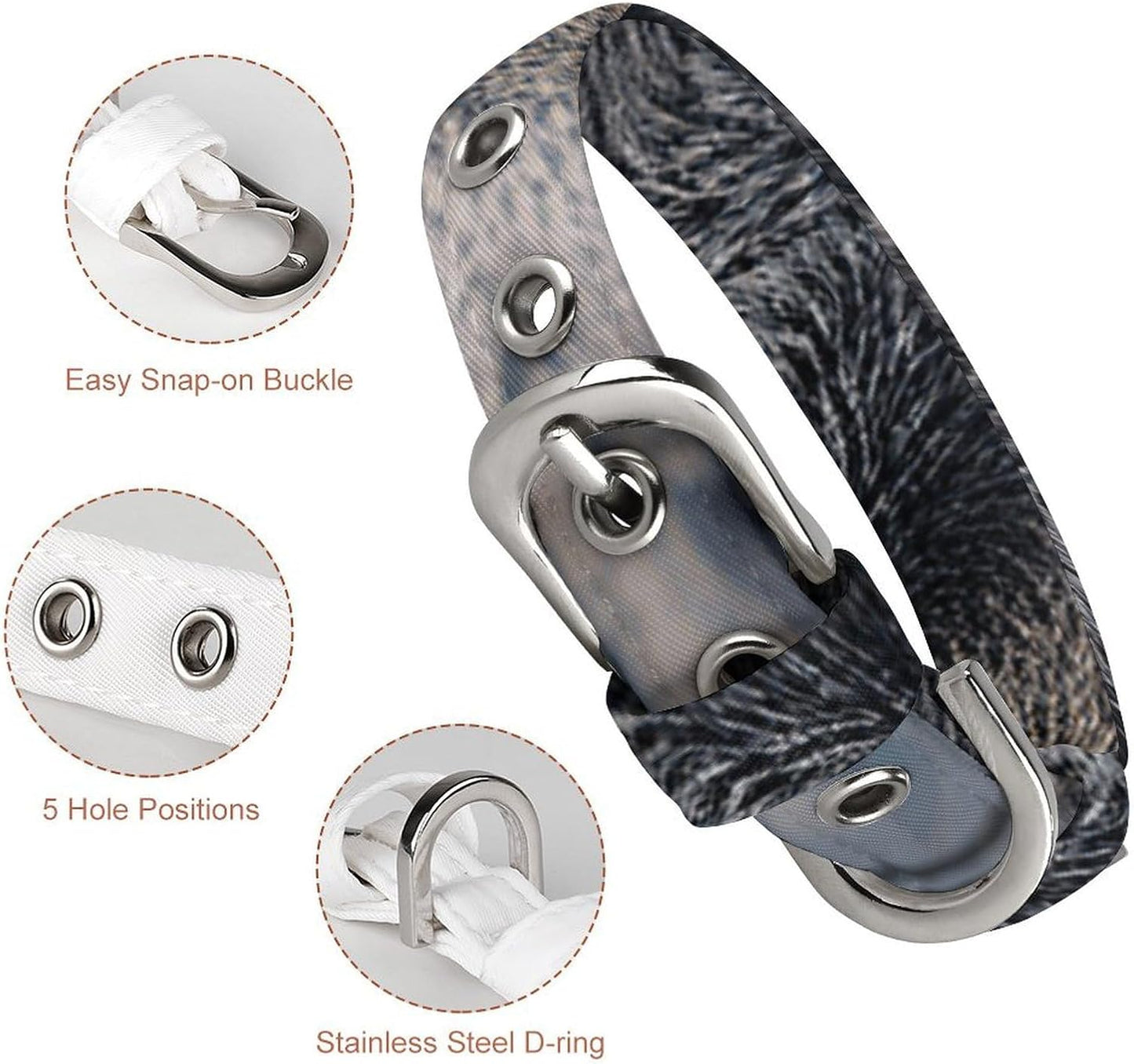 Cats with Yellow Eyes Dog Collar with Buckle Adjustable Martingale Pet Collars Cute Female Male Puppy Collar Soft Waterproof Cat Collars for Small Medium Dogs