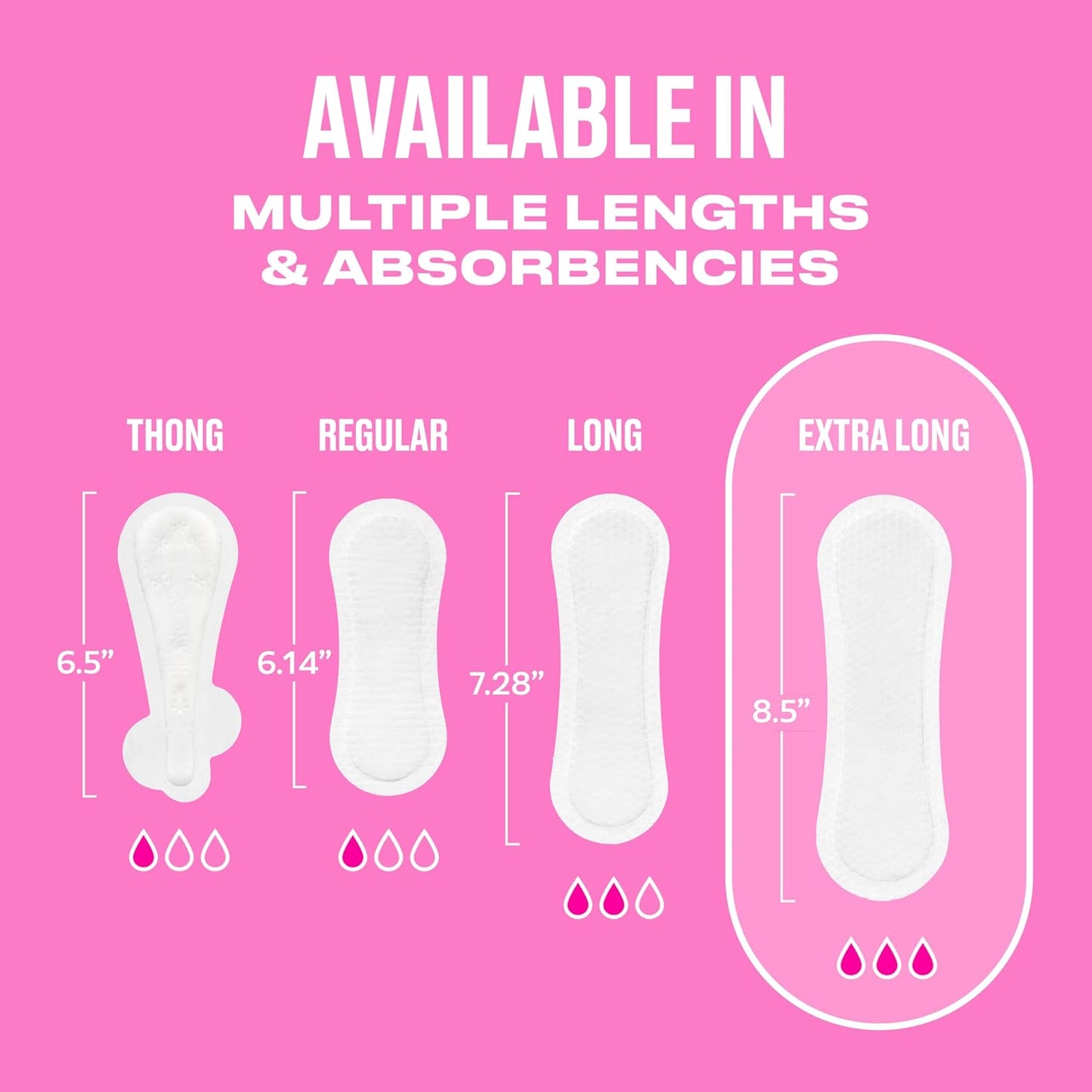 Carefree Thong Panty Liners, Unwrapped, Unscented, 49ct
