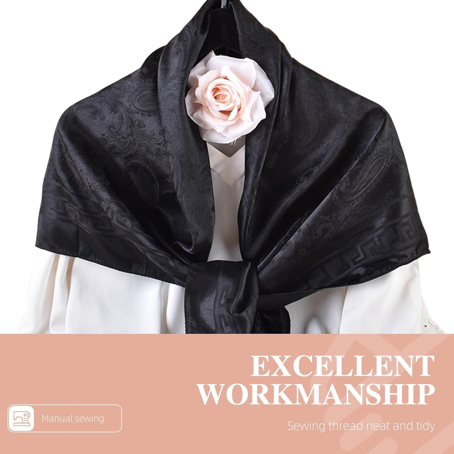 EIysee 35x35 Inch Head Scarf for Women Silk Like Neck Scarf Hair Sleeping Wraps Satin Silk Scarfs for Women