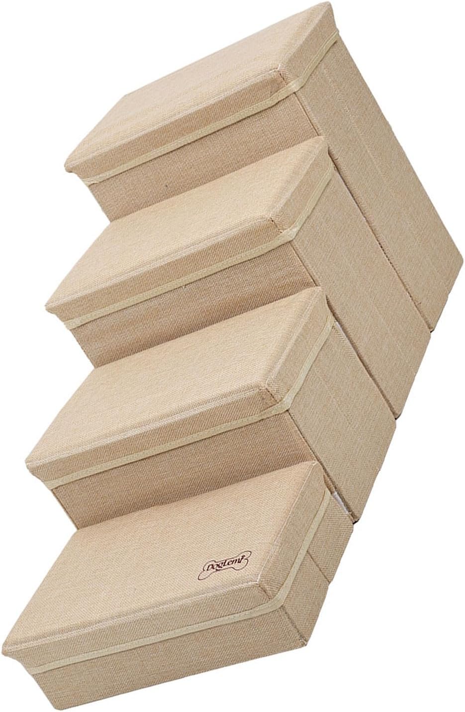Pet Stairs for Bed Rise Dogs and Cats with Storage Climbing Supplies Furniture Large Capacity Storage Pet Ladder Dog Stairs to Bed