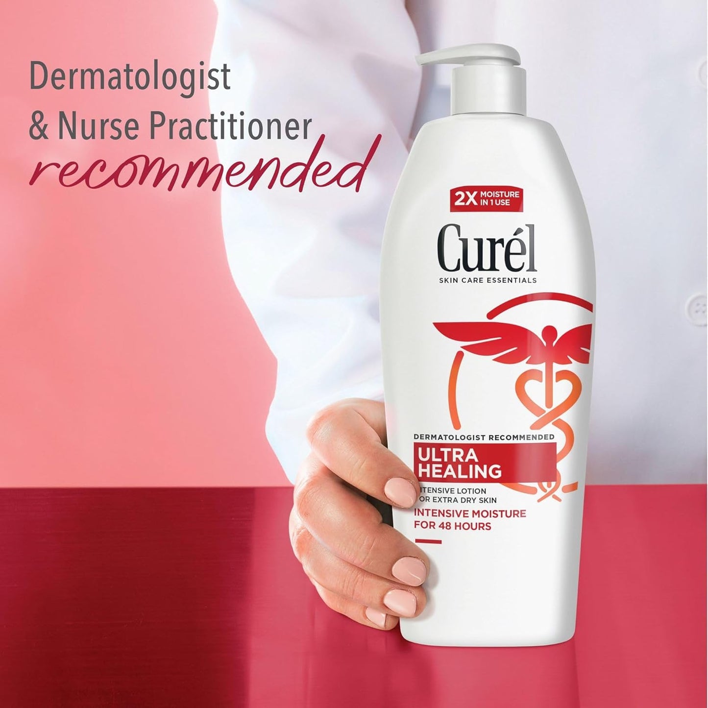 Curel Ultra Healing Intensive Fragrance-Free Lotion For Extra-Dry Skin, Dermatologist Recommended, Ideal for Sensitive Skin, Cruelty Free, Paraben Free, 20 Oz