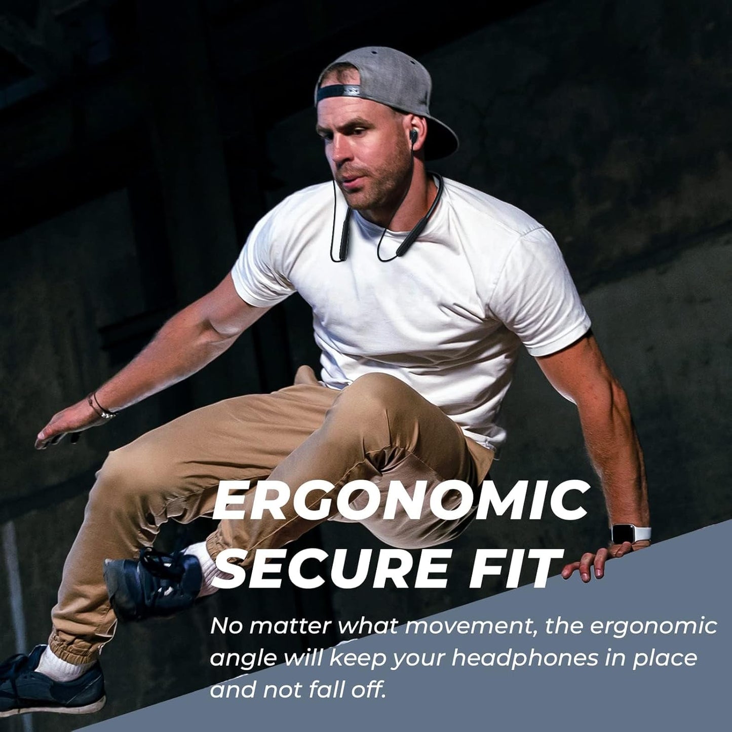 N18 Neckband Bluetooth Earbuds, Wireless Bluetooth 5.2 Headphones with Microphone, Ultra-Lightweight Comfort, IPX7 Waterproof, Deep Bass Strong Beat, 20H Playtime, Magnetic Earphones (Black)