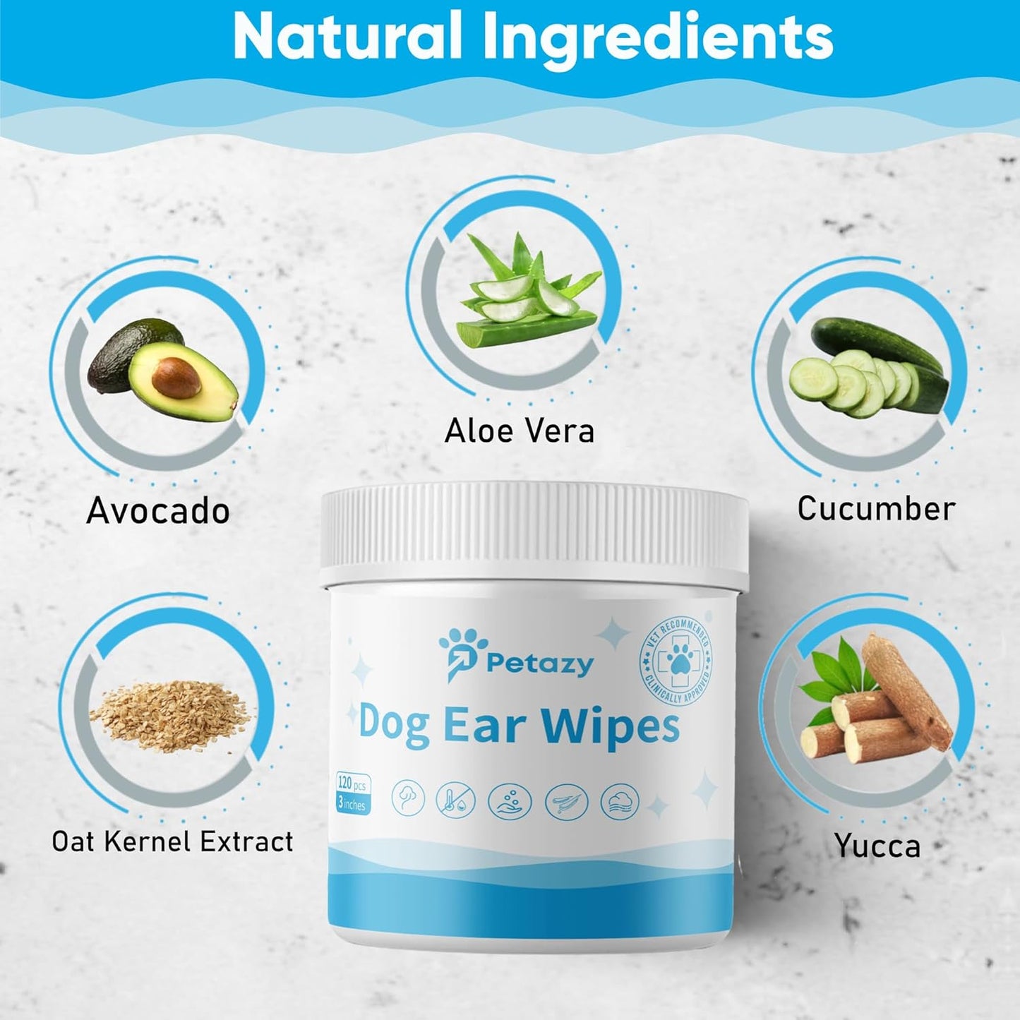 400 Dog Wipes for Paws and Butt and 125 Ear Wipes for Dogs and Cats, Hypoallergenic, Extra Large Grooming Wipes for Pets