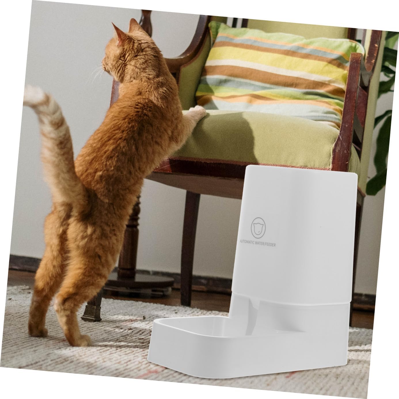 Milisten Large Capacity Automatic PET Water Fountain Cat and Dog Drinking Bowl Creative Neck Protective Design Non-Slip Base and Easy to Clean
