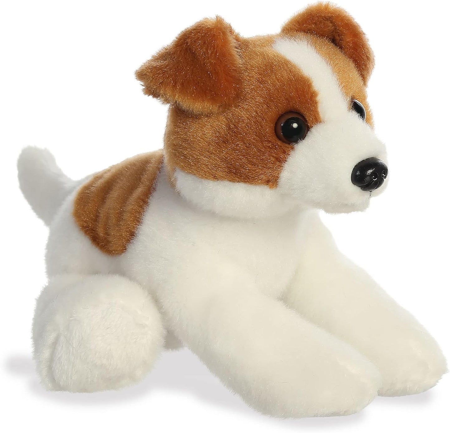 Aurora® Adorable Mini Flopsie™ Jackie Russell™ Stuffed Animal - Mini Companions Ready for Playful Adventures - for Kids All Ages, Toddlers, Adults, and Families - Brown 8.5 Inches