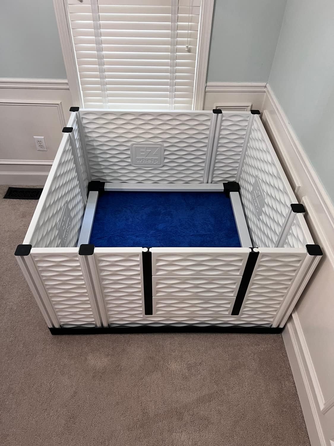 EZwhelp Traction Pad, Soft, Stable, and Washable Whelping-Box Base Mat, Puppy-Pen Floor Protector Pad, 38x38