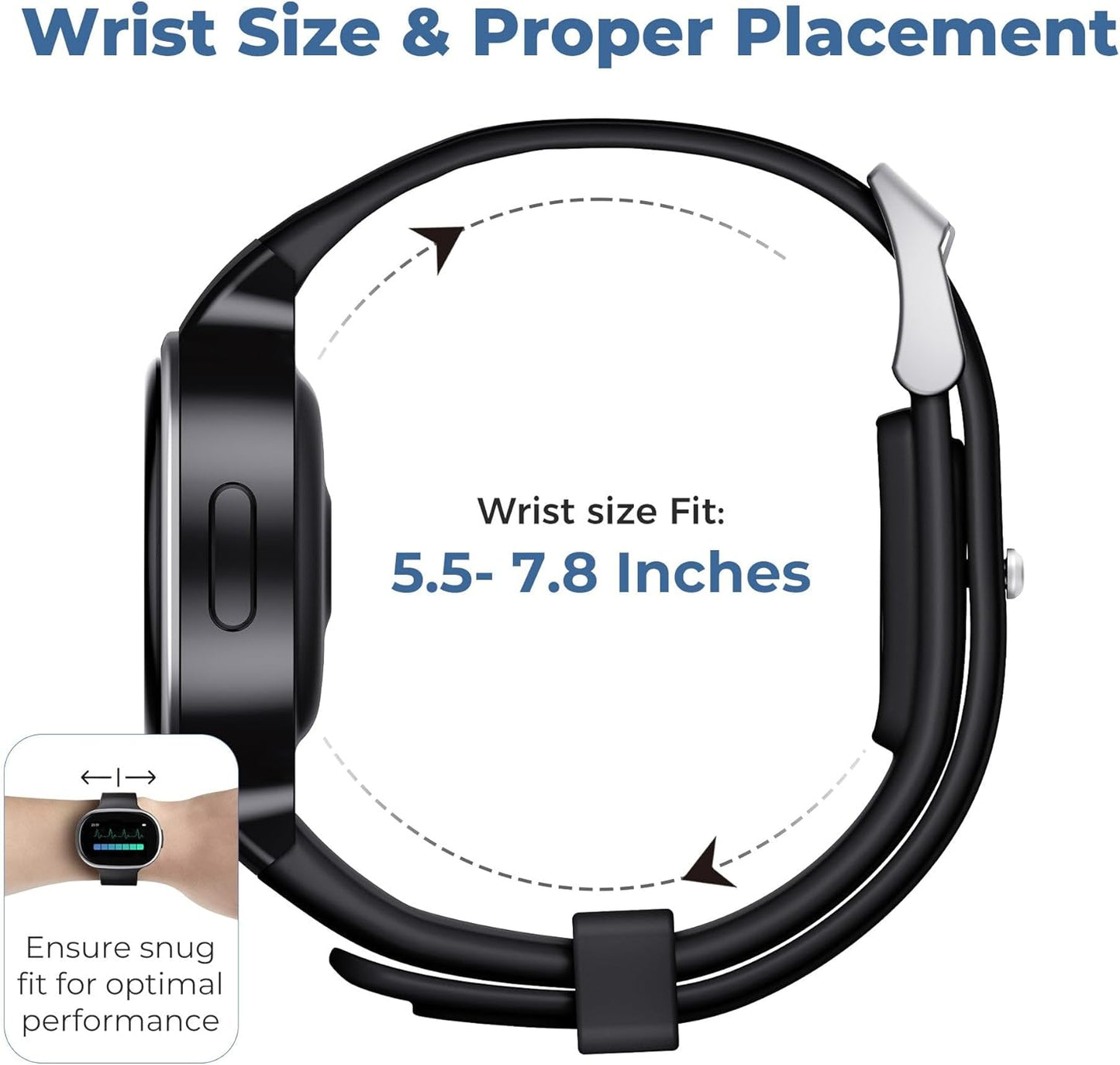 EmeTerm Smart FDA-Cleared Anti-Nausea Wristwatch Touchscreen IP67 Waterproof Morning Motion Sickness Relief Rechargeable Fast Acting Drug Free