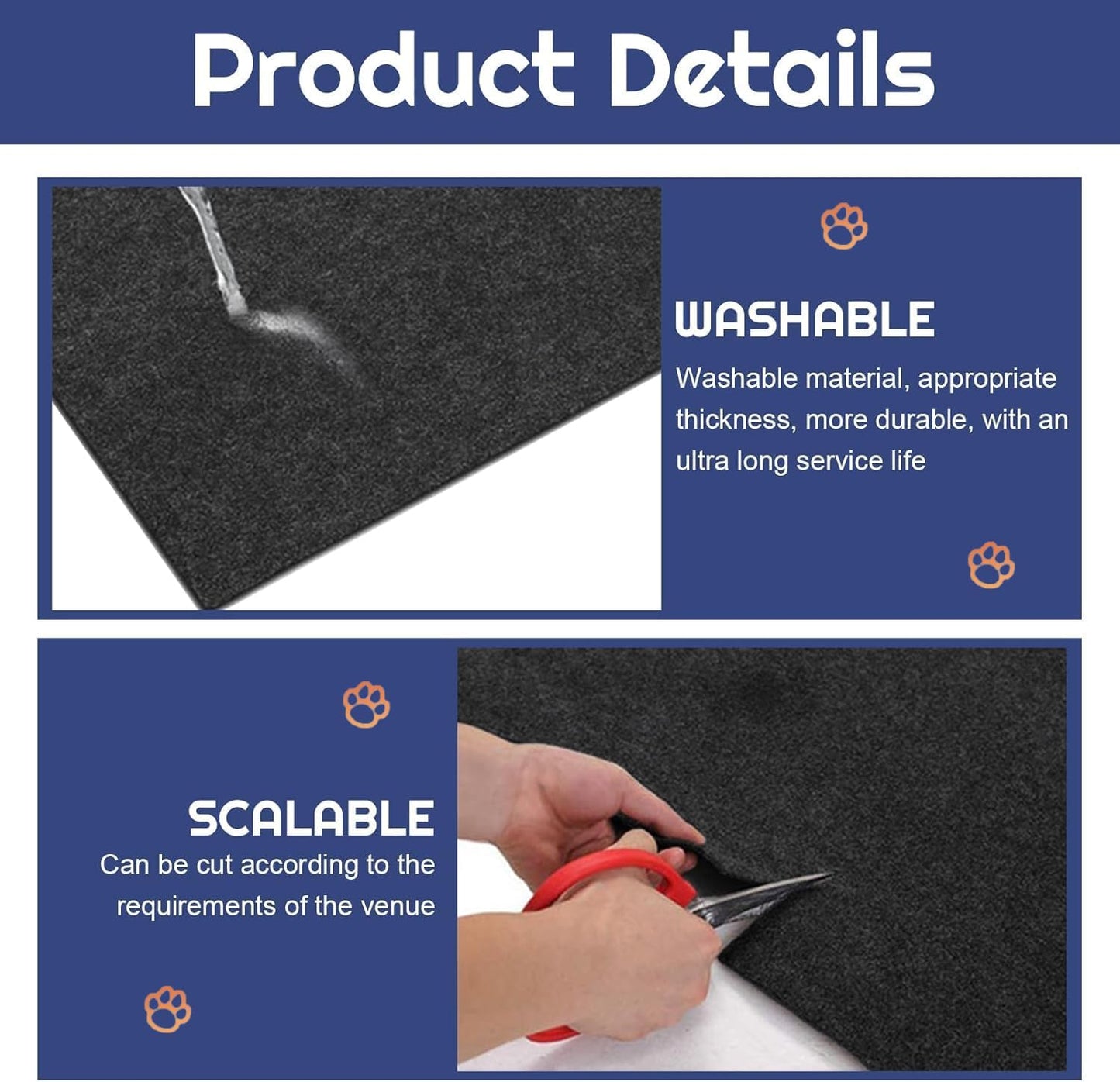 Solala PVC Pet Crate Floor Protection Mat Washable Floor Covering Reusable Waterproof Non Slip Rug Whelping Pad for Pet
