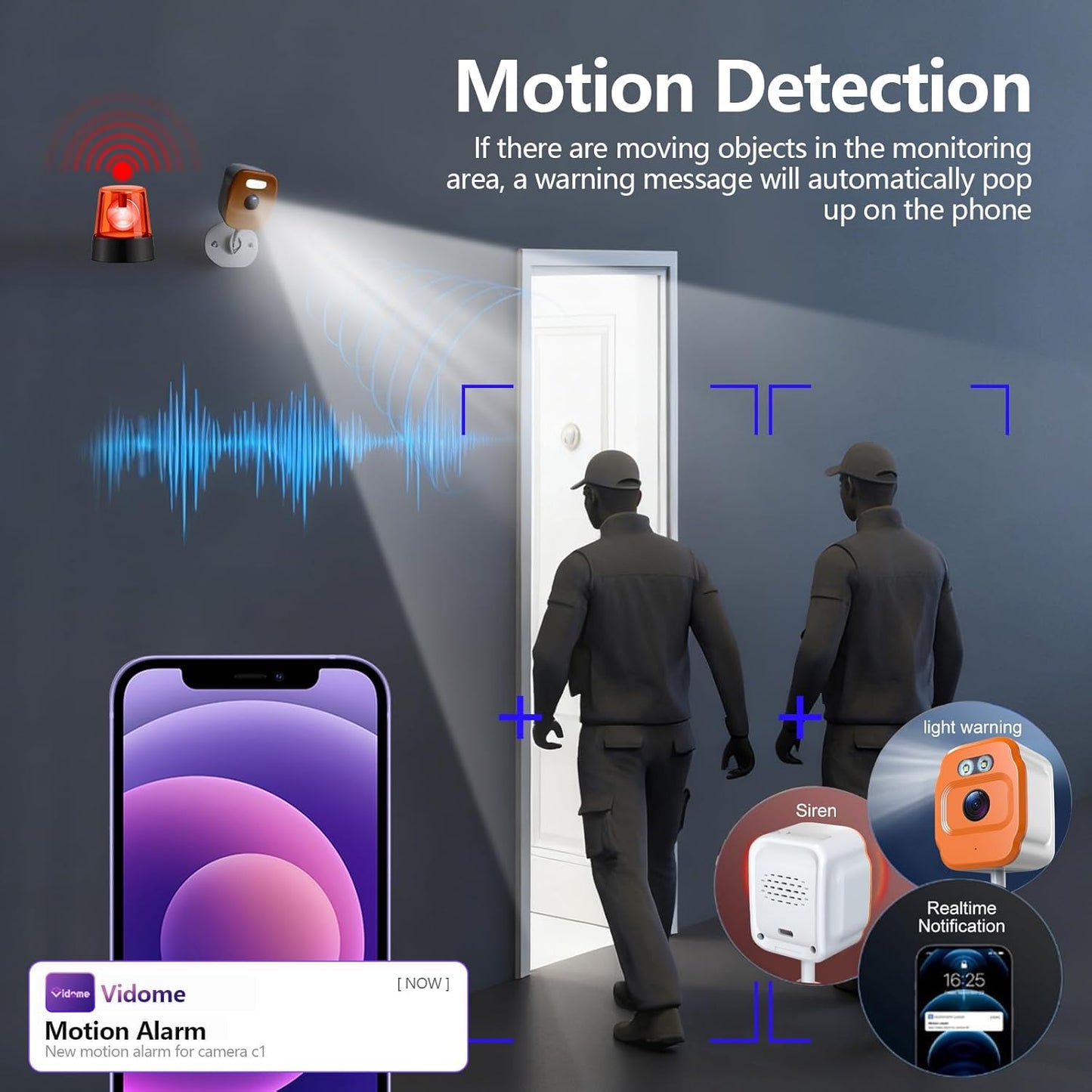 2Pcs 1080P WiFi Security Cameras, Baby Monitor Indoor Security Camera, Cat&Dog Camera with Motion Detection Indoor Camera, Full Color Night Vision,Two-Way Voice and Siren, Cloud Storage