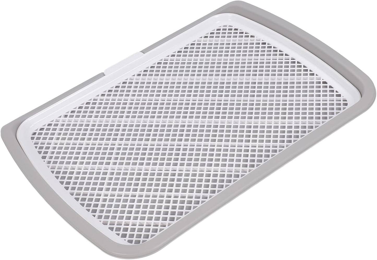 Puppy Potty Training Tray, Detachable Washable Mesh Dog Pee Pad Holder Tray for Small Breed Dog (Gray)