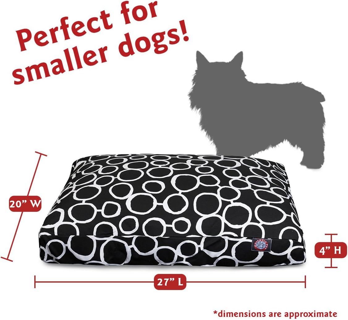 Majestic Pet Fusion Black Small Rectangle Pet Bed