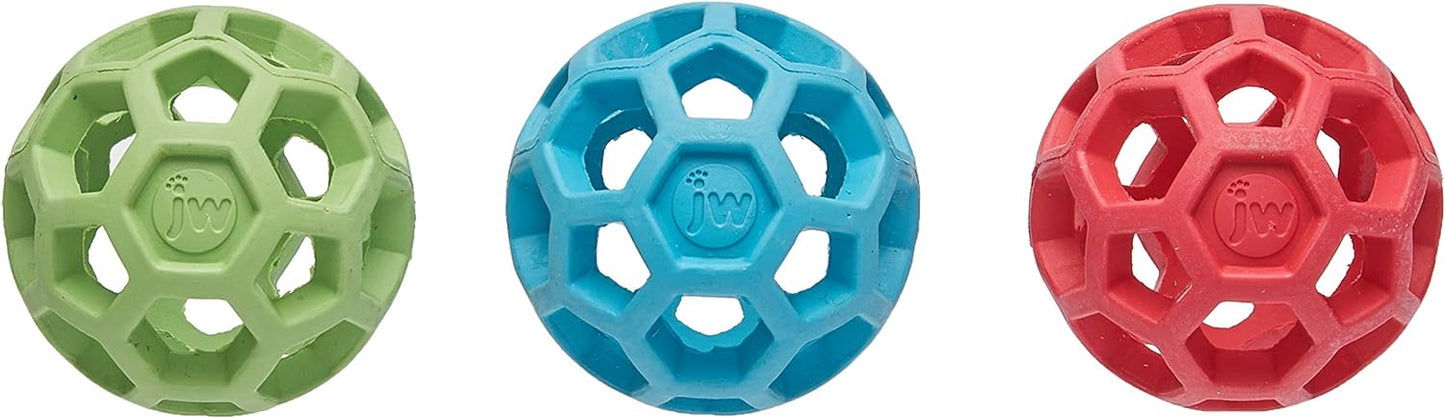 JW Pet Company Mini Hol-ee Roller Dog Toy, Colors Vary - Pack of 3