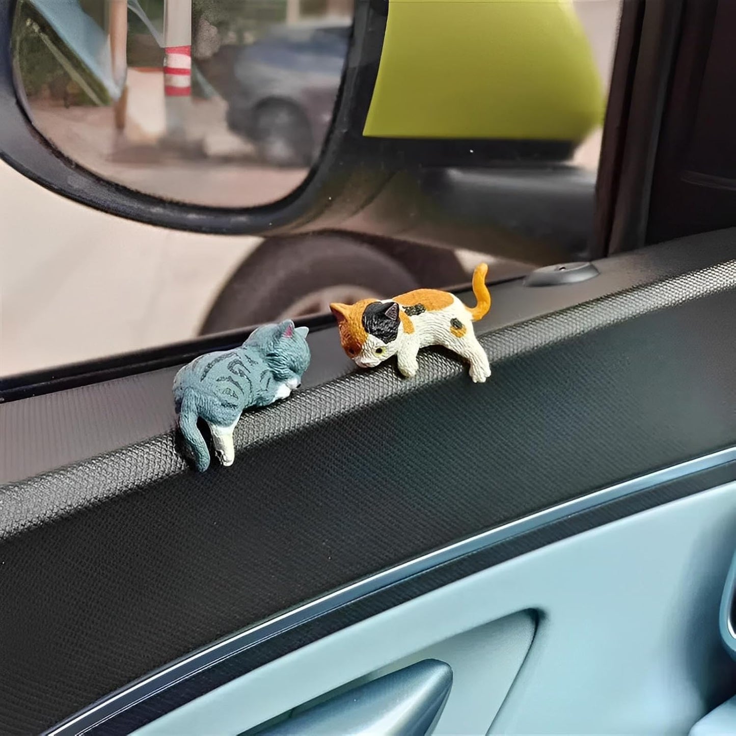 Cat Car Interior Accessories Dashboard Decorations, Set of 12 Cute Car Dash Decor Rearview Mirror Ornament for Women Girl Cute Anime Decor for Home Garden Office