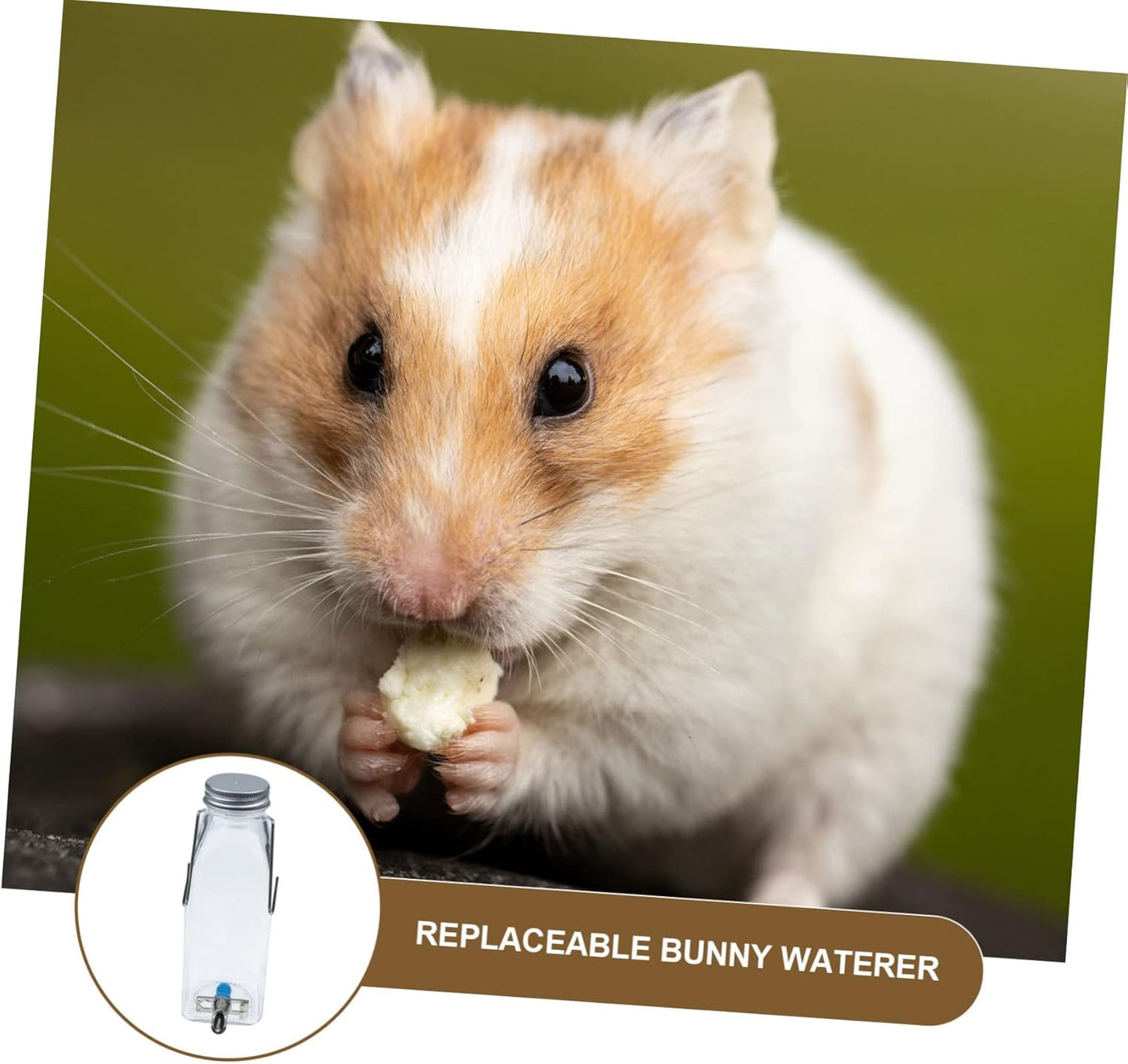 Milisten Small Pet Bunny Water Bottle Vertical Rabbit Waterer Leakproof Cage Dispenser for Hamsters Guinea Pigs Hedgehogs Ferrets Mice with Transparent Design Easy to Install and Use