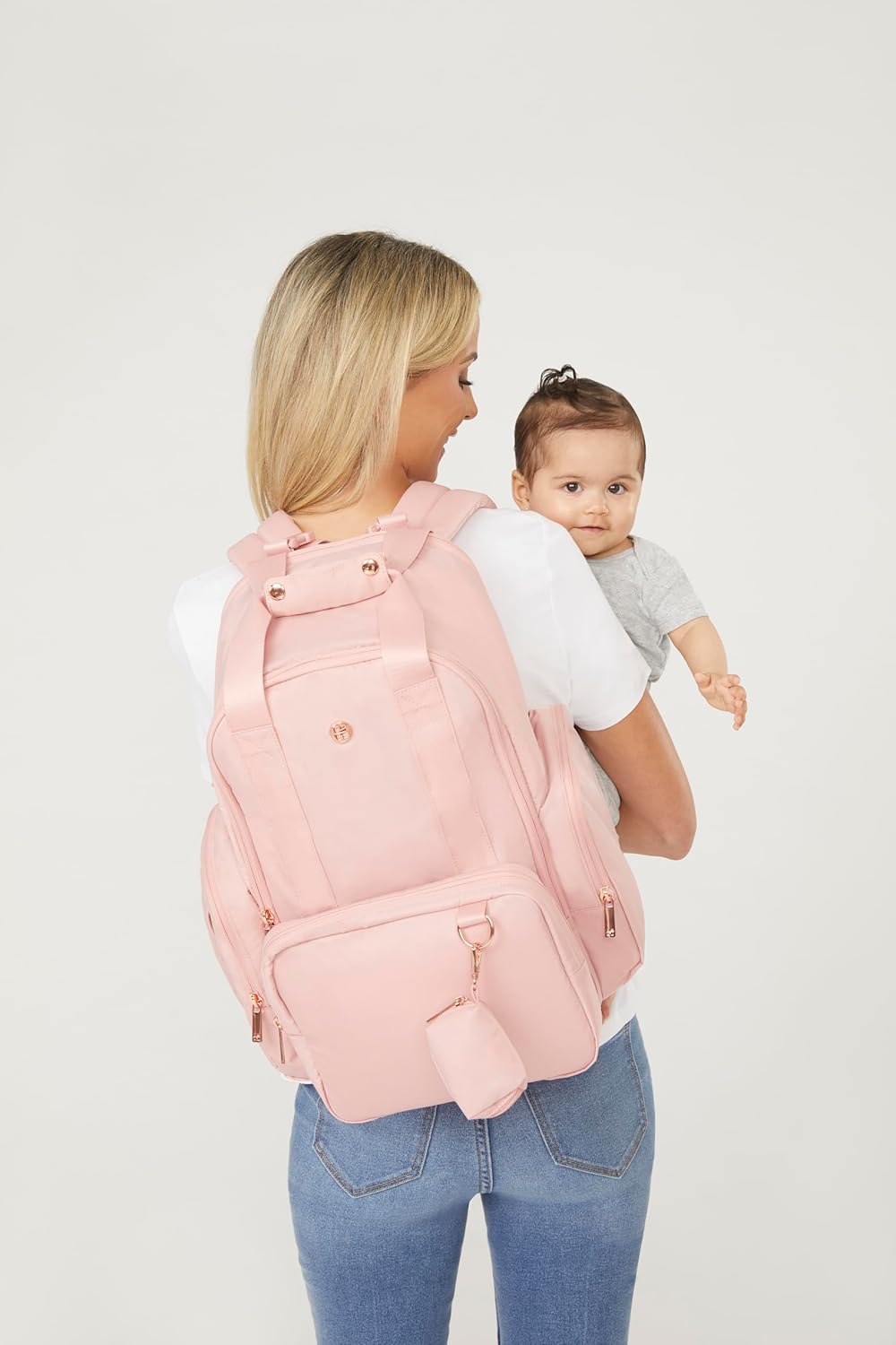HUGGIES Unisex-adult Signature Hug Pack Diaper Backpack, Bridal Rose, One Size