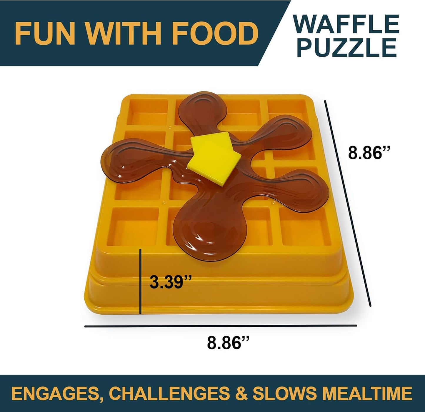 Our Pets Waffle Interactive Puzzle Game Dog Toys (Dog Puzzle Toy-Great Alternative to Snuffle Mat for Dogs and Slow Feeder Bowls) Cat Puzzles & Interactive Toys for Treats