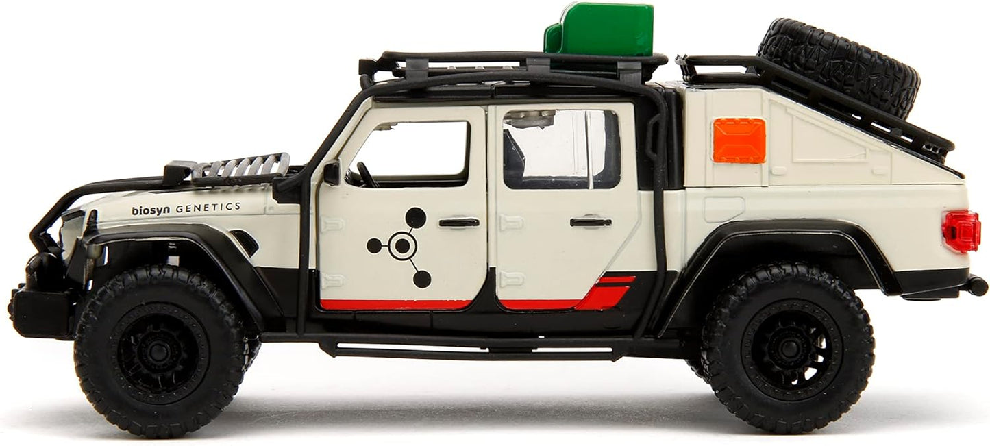 Jada Jurassic World Dominion 1:32 Jeep Gladiator Die-Cast Car, Toys for Kids and Adults