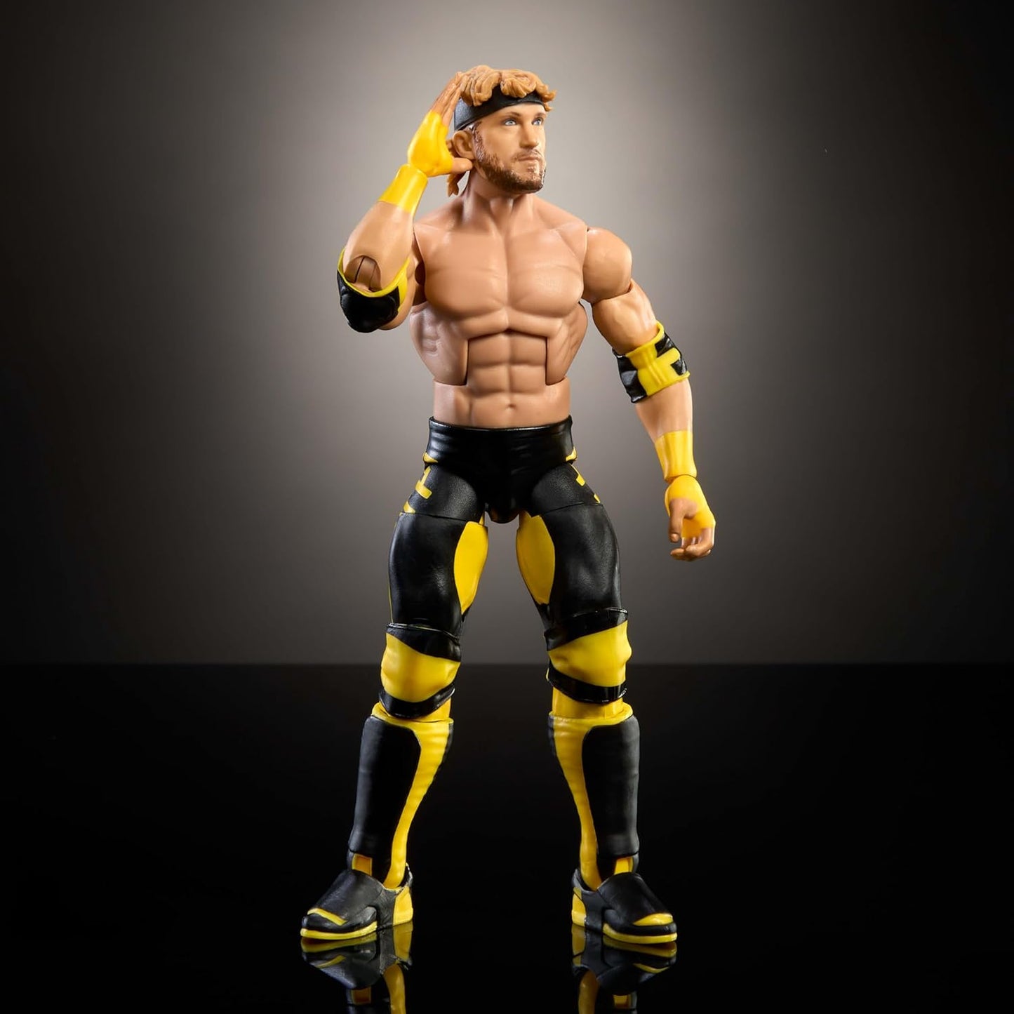 Mattel WWE Top Picks Elite Action Figure & Accessories Set, Logan Paul 6-inch Collectible with Swappable Hands, Ring Gear & 25 Articulation Points