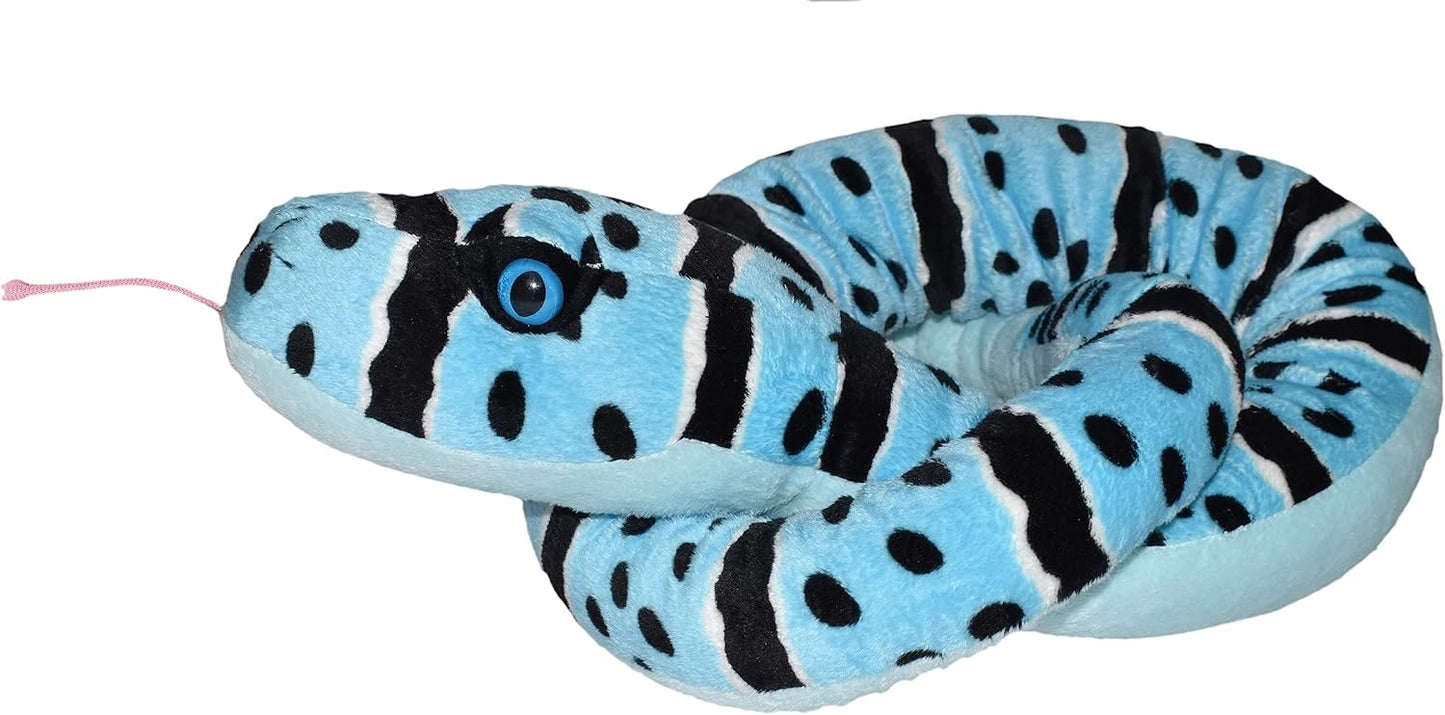 Wild Republic Snake Plush, Stuffed Animal, Plush Toy, Gifts for Kids, Blue Rock Rattlesnake, 54 inches
