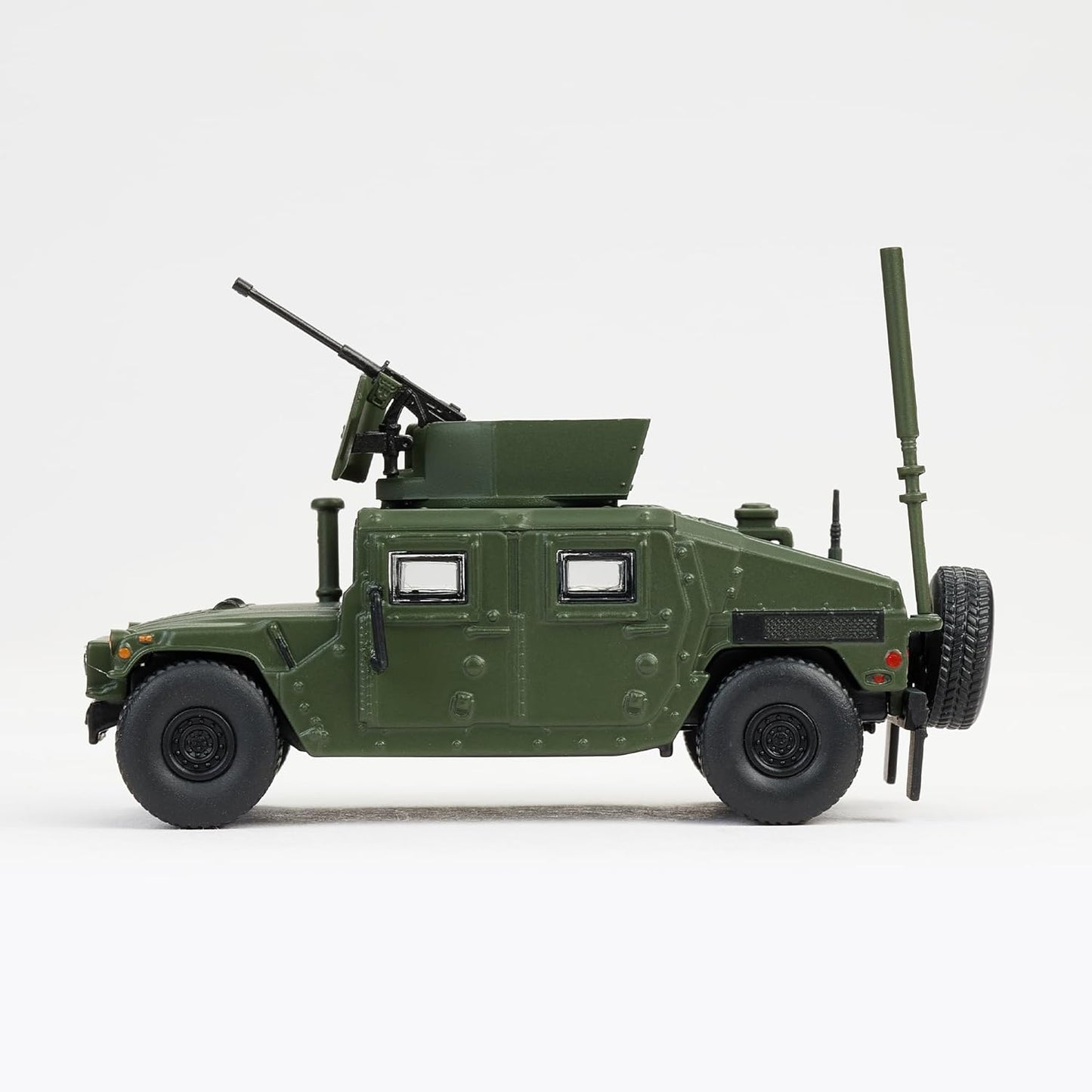MASSDI 1/64 Diecast Car Model Toy - TJ1000 M1151 Enhanced Weapon Transport Vehicle Military Green - Authentic Vehicle Building Kit Replica Classic Car Age 15 and Above