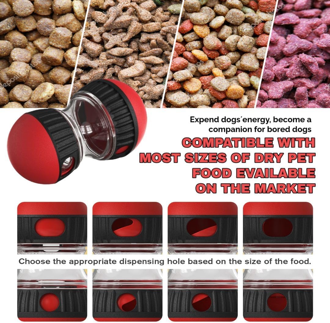 Ball Interactive Dog Toy, Food Adjustable Dispensing Dog Toy Kibble, Treats Small Big Breed, Interactive Bowl and for Dogs Puppy Puzzle Toys Large, Pets Memory Activity, Easter Treats pet Games