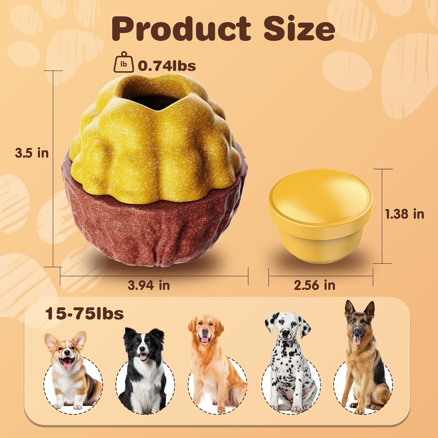 Interactive Dogs Frozen Treat Toy for Aggressive Chewer,Fillable Freezable Treat Dispenser for Mental Stimulation, 3-in 1 Dog Chew Toys Keeps Dogs Busy and Reduces Anxiety, Easy to Clean