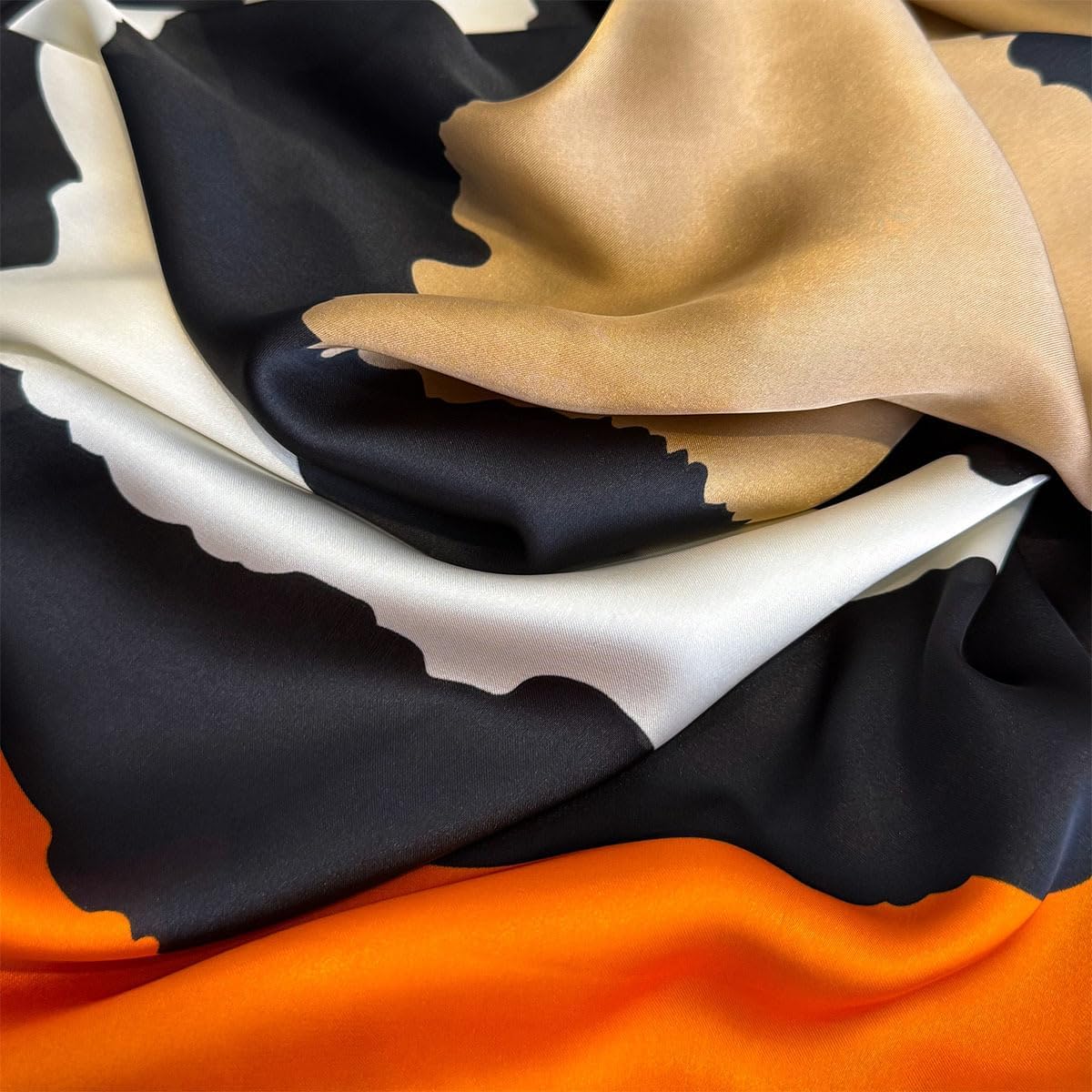 FairyCity Womens large Luxury Silk Scarf Satin Summer Scarf Lightweight Fashion Shawl Wrap