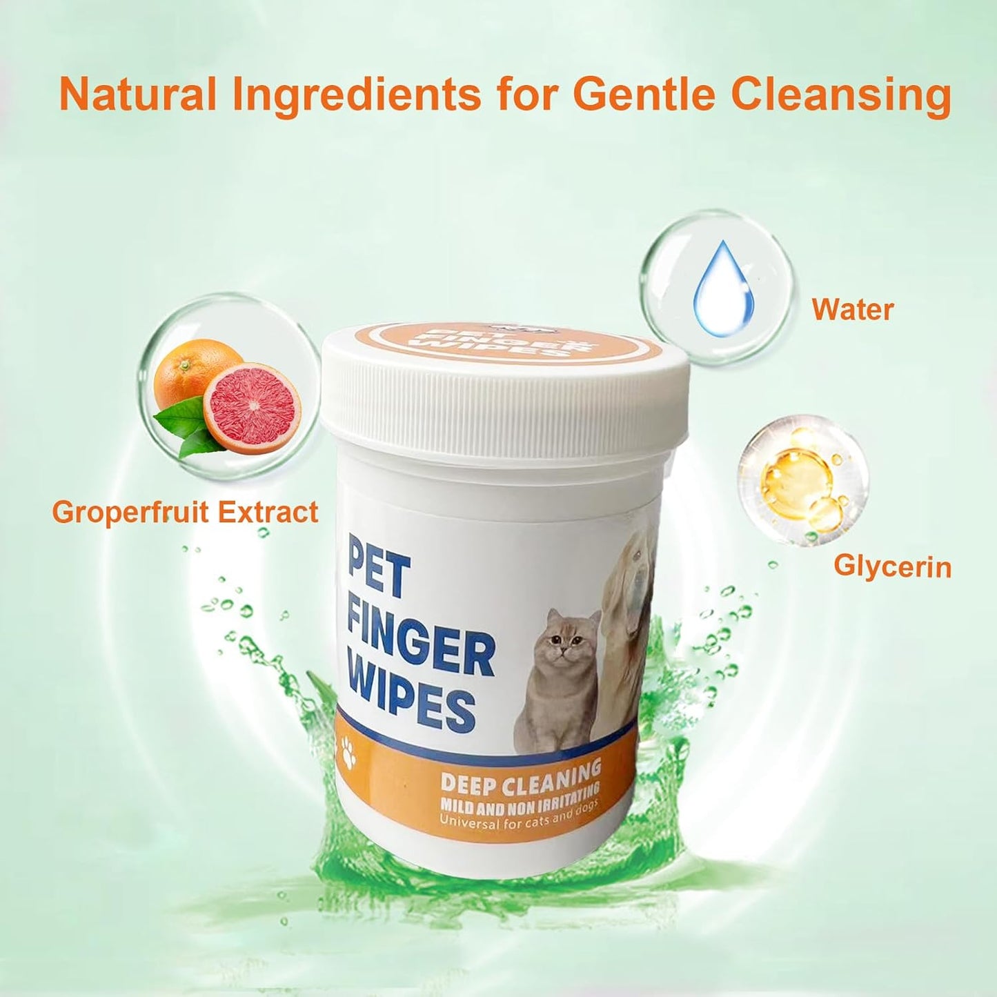 Poop Bags for Dogs, Poop Bags Rolls and Small Trash Bags for Waste Clean up and Dog Ear Wipes, Cleaner for Dog Ear Infection Treatment, Gentle and Safe Pet Ear Cleaning Finger Wipes