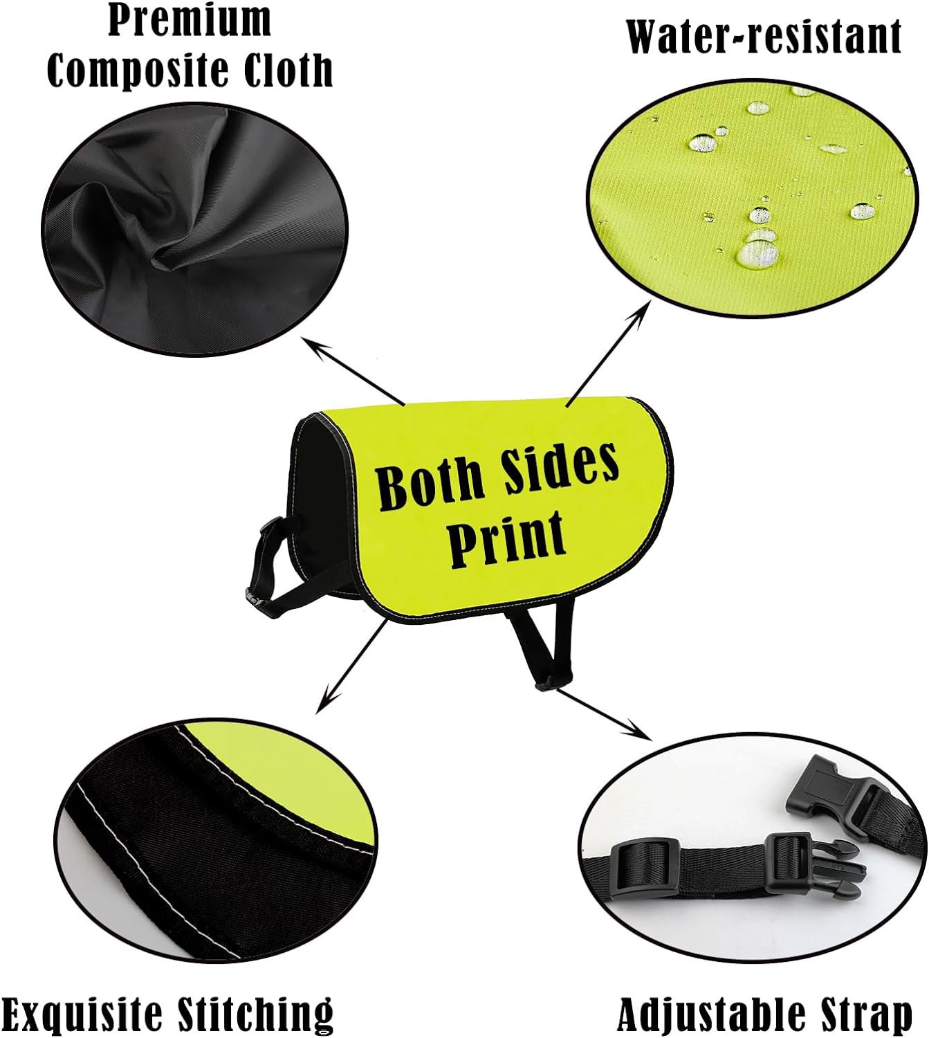 Zuo Bao Funny Dog Slogan Jacket Vest Pet Me Please (Yellow, Large)