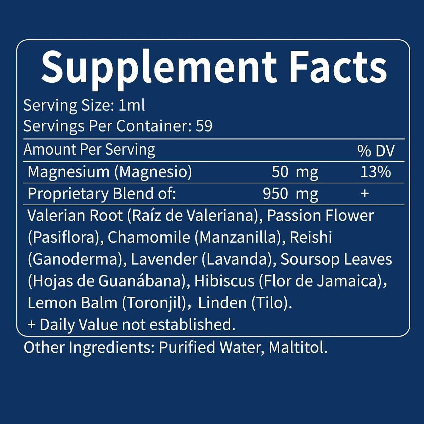 Valerian Root Sleep Aid Drops, Gotas de Glicinato y Citrato de Magnesio, Pasiflora y Valeriana para Dormir Profundamente adulto, Magnesium Citrate & Passionflower Extract Liquid Tincture.2oz