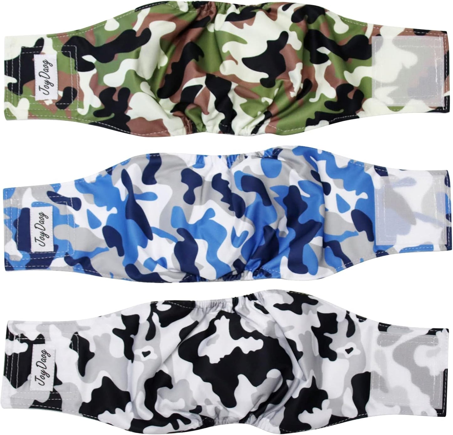 Reusable Belly Bands for Small Dogs,3 Pack Premium Washable Dog Diapers Male Puppy Nappies Wrap Camo,XS